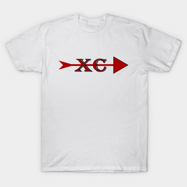 XC with arrow T-Shirt by Woodys Designs